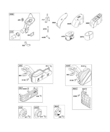 A - Depuratore aria, sistema di scarico B&S - 12 €¦ 122602-0194-E1 brand Stihl